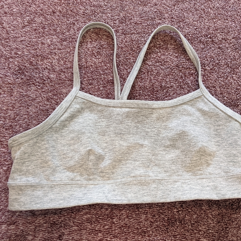 Alo Yoga silver gray bra size Small